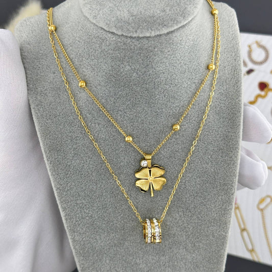 NYAKLÁNC, 18K ARANYOZOTT NEMESACÉL