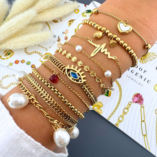 KARKÖTŐ, 18K ARANYOZOTT NEMESACÉL