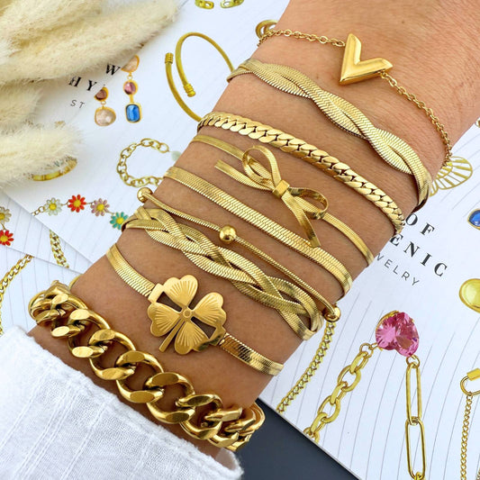 KARKÖTŐ, 18K ARANYOZOTT NEMESACÉL