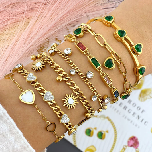 KARKÖTŐ, 18K ARANYOZOTT NEMESACÉL