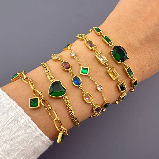 KARKÖTŐ, 18K ARANYOZOTT NEMESACÉL