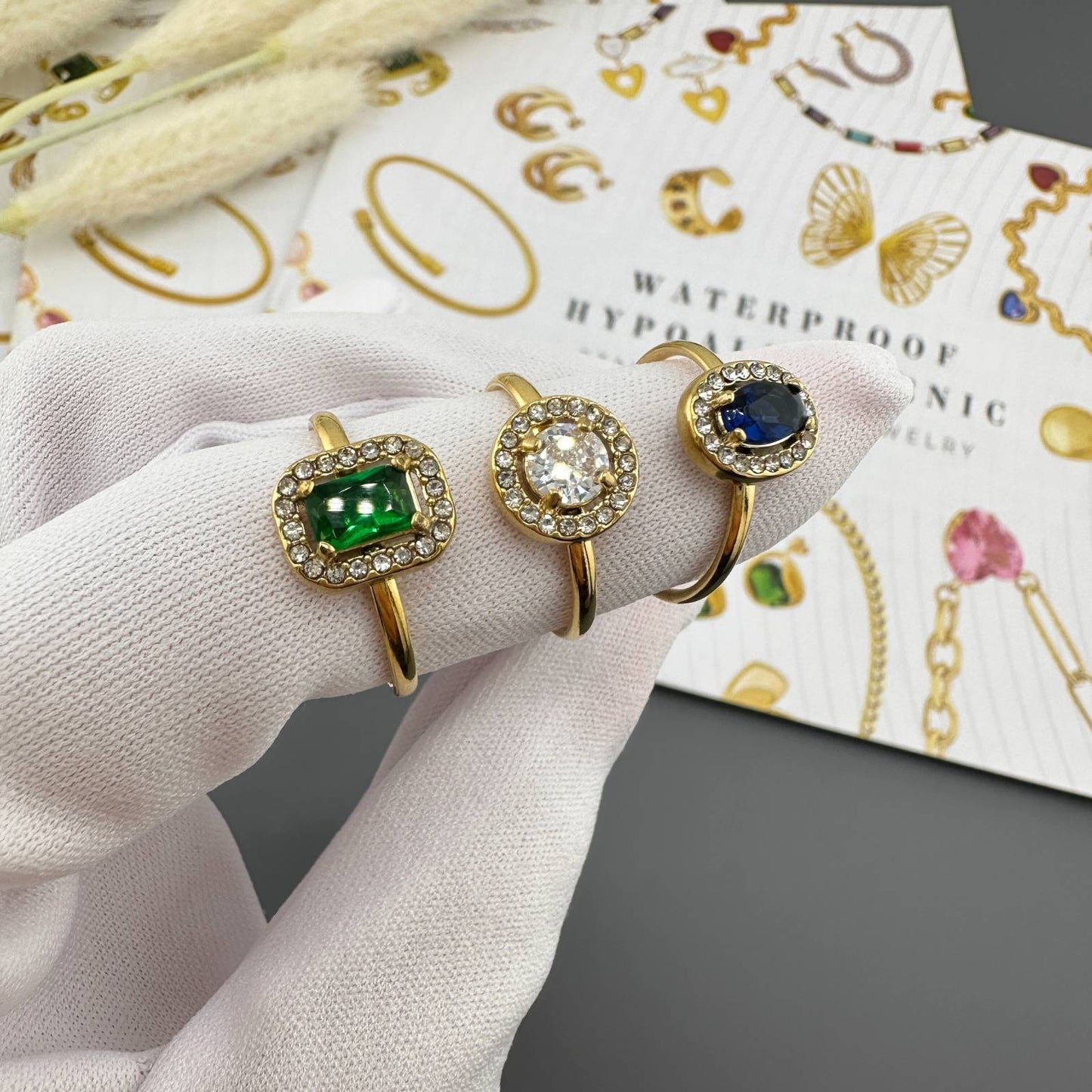 GYŰRŰ, 18K ARANYOZOTT NEMESACÉL