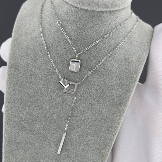 VIRÁG NYAKLÁNC, ROZSDAMENTES ACÉL