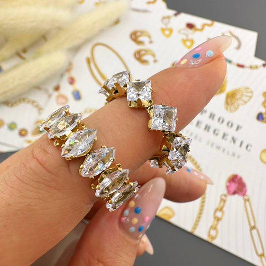 GYŰRŰ, 18K ARANYOZOTT NEMESACÉL