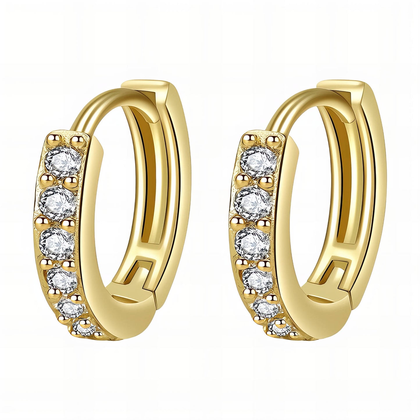 FÜLBEVALÓ, 18K ARANYOZOTT SÁRGARÉZ