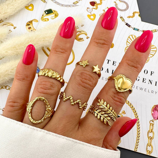 LEVELEK GYŰRŰ, 18K  ARANYOZOTT NEMESACÉL