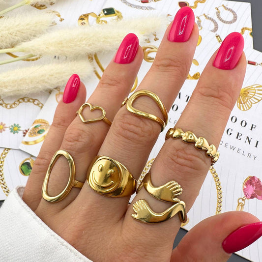 GYŰRŰ, 18K  ARANYOZOTT NEMESACÉL