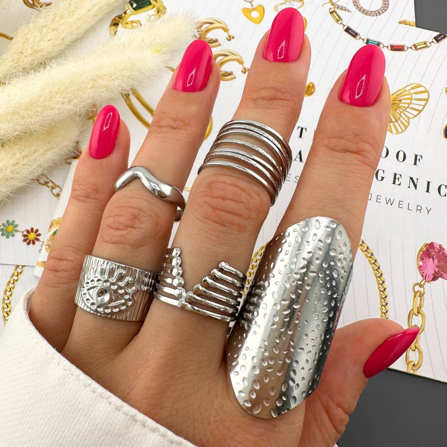 GYŰRŰ, ROZSDAMENTES ACÉL