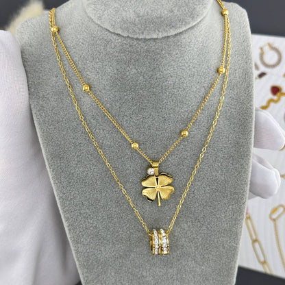 NYAKLÁNC, 18K  ARANYOZOTT NEMESACÉL