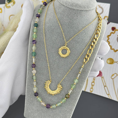 NYAKLÁNC, 18K  ARANYOZOTT NEMESACÉL