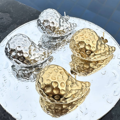 KÖNNYCSEPPS FÜLBEVALÓ, 18K  ARANYOZOTT NEMESACÉL