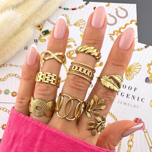 GYŰRŰ, 18K  ARANYOZOTT NEMESACÉL