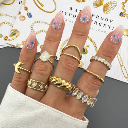 GYŰRŰ, 18K  ARANYOZOTT NEMESACÉL