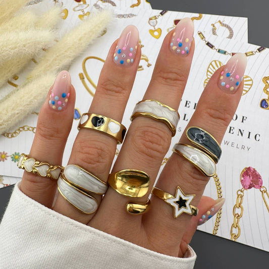 GYŰRŰ, 18K  ARANYOZOTT NEMESACÉL