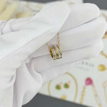 NYAKLÁNC, 18K  ARANYOZOTT NEMESACÉL