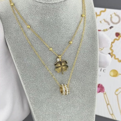 NYAKLÁNC, 18K  ARANYOZOTT NEMESACÉL