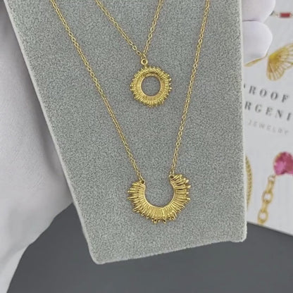 NYAKLÁNC, 18K  ARANYOZOTT NEMESACÉL