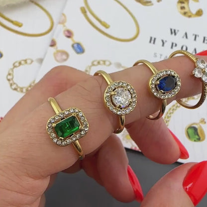 GYŰRŰ, 18K  ARANYOZOTT NEMESACÉL